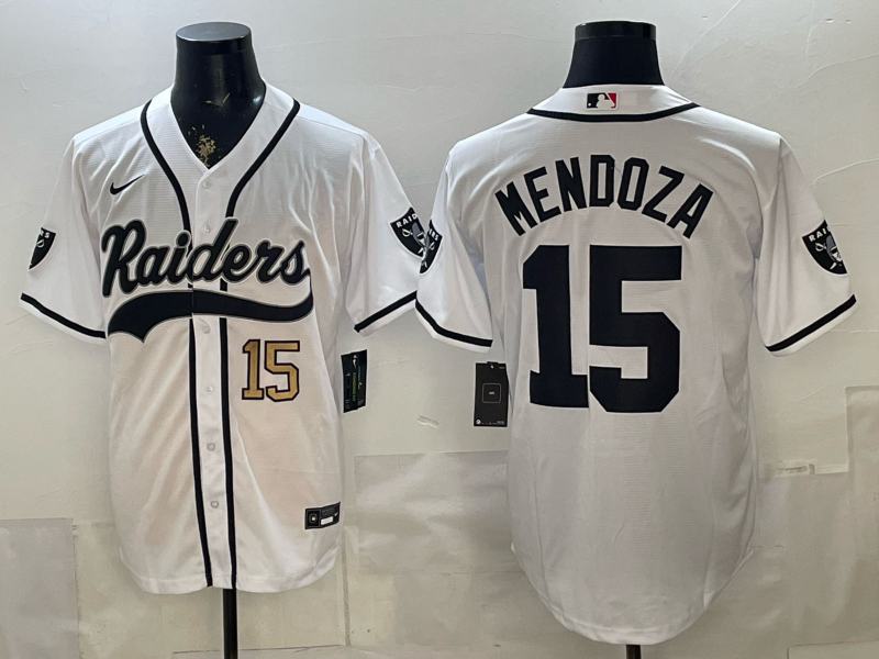 Men 2026 Oakland Raiders #15 Mendoza white Nike Limited NFL Jersey 0519006->oakland raiders->NFL Jersey